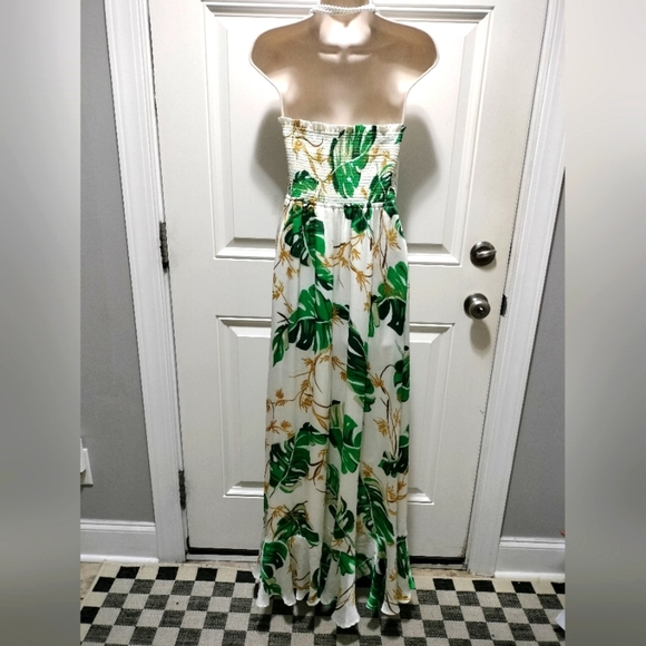 The Webster at Target Green Leaf Print Maxi Dress Size M - Picture 4 of 4